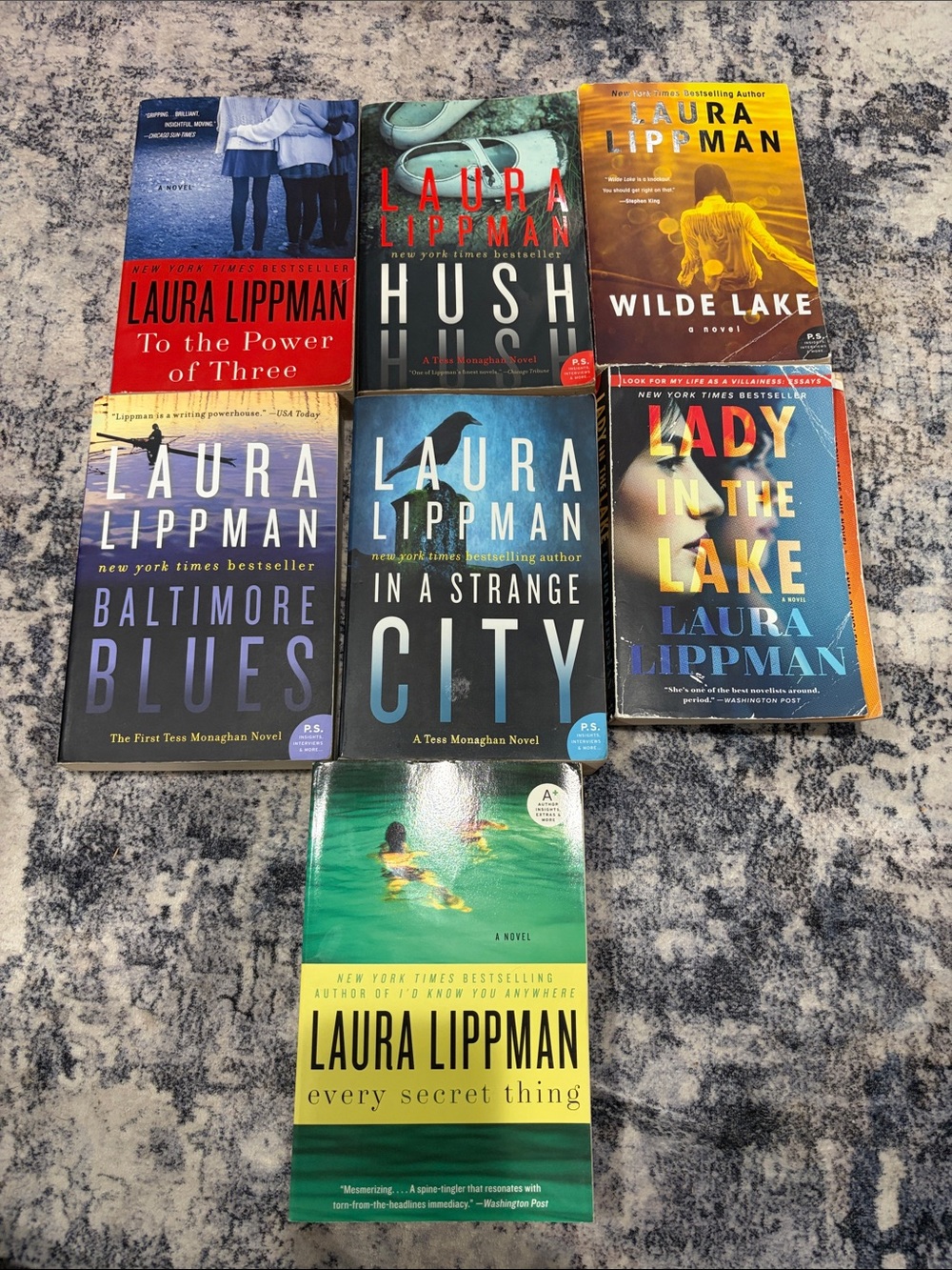 Laura Lippman Mystery Thriller Paperback Book Lot of 7 Lady In The Lake